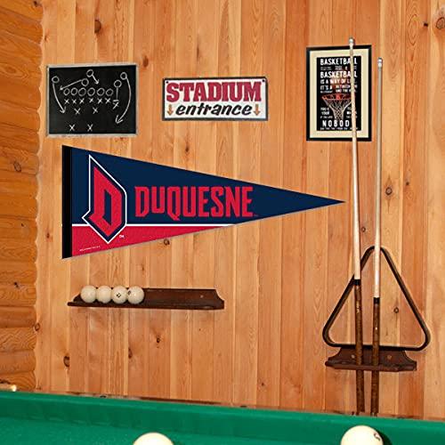 College Flags & Banners Co. Duquesne Dukes Pennant Full Size Felt - 757 Sports Collectibles