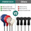 FRANKTECH Golf Club Covers, 4pcs or 1pc EVA Plastic Golf Head Covers for Driver Fairway Woods Hybrid, Driver Headcover with Pins, Fit All Right-Handed Golf Clubs, Easy On Off, Washable, Funny - 757 Sports Collectibles