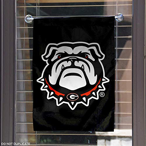College Flags & Banners Co. Georgia Bulldogs Double Logo Garden Flag - 757 Sports Collectibles