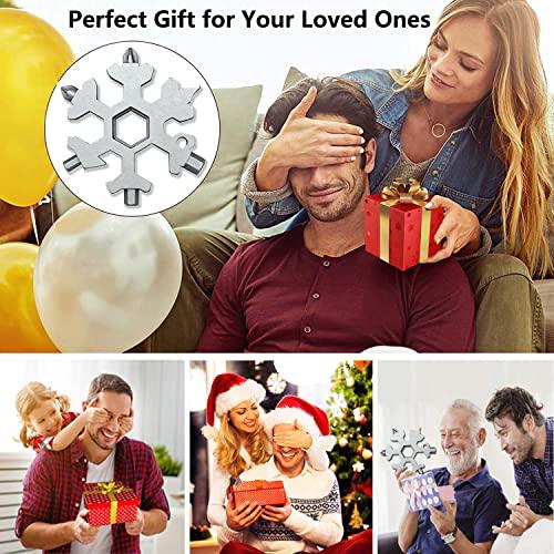 The Latest Snowflake Tool,19-in-1 Snowflake Multi Tool, Incredible Tool, Portable Stainless Steel Keychain Screwdriver Bottle Opener Snowflake Multitool for Outdoor Enthusiast and Men's Gift (Silver) - 757 Sports Collectibles