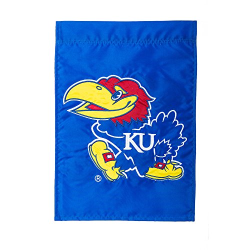 Team Sports America Applique University of Kansas Jayhawks Garden Flag, 12.5 x 18 inches - 757 Sports Collectibles
