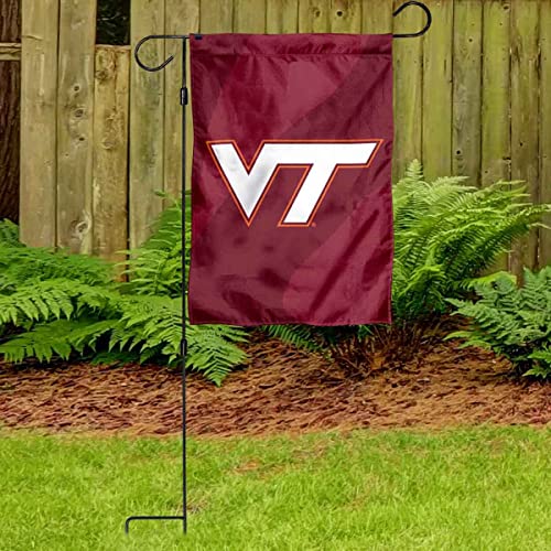 Virginia Tech Hokies VT Logo Garden Banner Flag with Stand Pole Holder - 757 Sports Collectibles