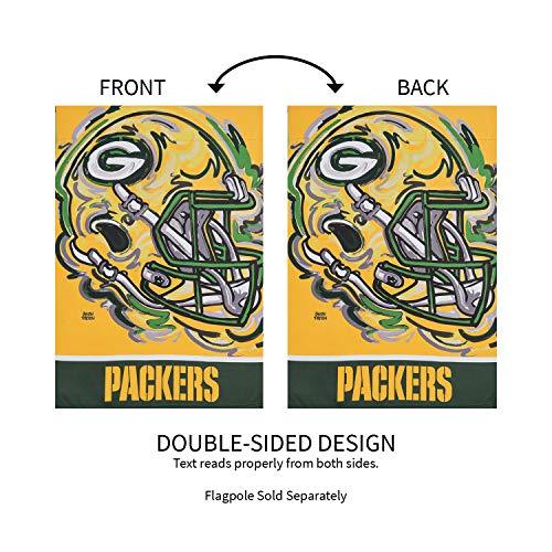 Team Sports America Green Bay Packers Suede Garden Flag 12.5 x 18 Inches Justin Patten - 757 Sports Collectibles