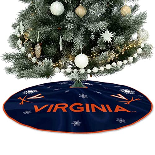 Virginia Cavaliers Christmas Tree Skirt Large Xmas Tree Collar Ornament - 757 Sports Collectibles