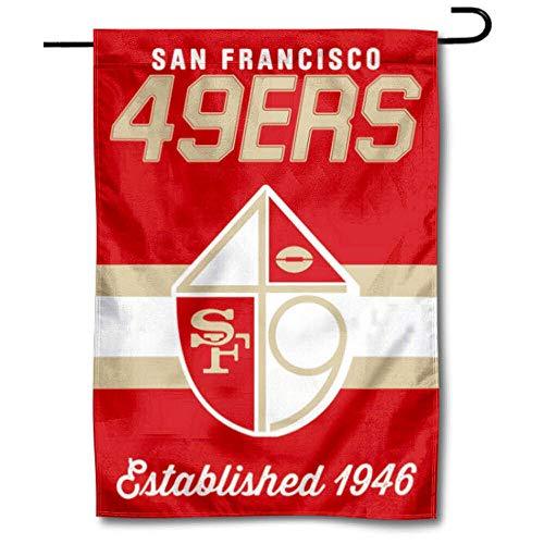 WinCraft 49ers Throwback Retro Vintage Garden Flag Double Sided Banner - 757 Sports Collectibles