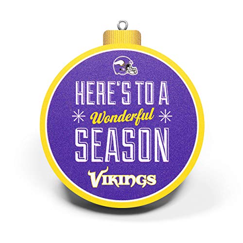 YouTheFan NFL Minnesota Vikings 3D Logo Series Ornament - 757 Sports Collectibles