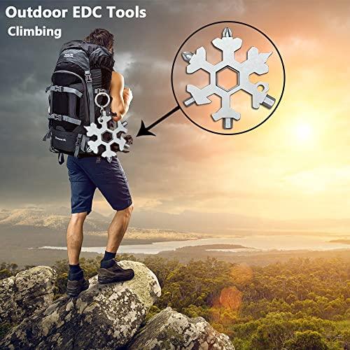 The Latest Snowflake Tool,19-in-1 Snowflake Multi Tool, Incredible Tool, Portable Stainless Steel Keychain Screwdriver Bottle Opener Snowflake Multitool for Outdoor Enthusiast and Men's Gift (Silver) - 757 Sports Collectibles