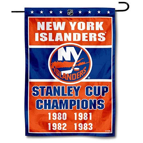 WinCraft New York Islanders 4 Time Stanley Cup Champions Double Sided Garden Flag - 757 Sports Collectibles