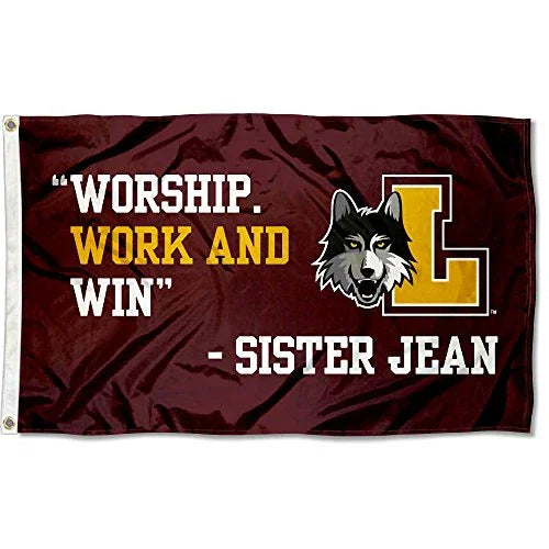 College Flags & Banners Co. Loyola Chicago Ramblers Sister Jean Flag - 757 Sports Collectibles