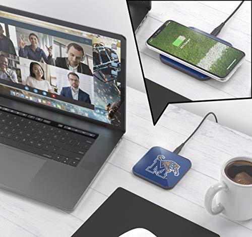 NCAA Memphis Tigers Wireless Charging Pad, White - 757 Sports Collectibles