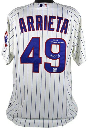 Cubs Jake Arrieta"9/16/14 1st Career Shutout" Game Used Jersey MLB & BAS - 757 Sports Collectibles