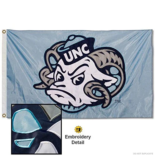 College Flags & Banners Co. North Carolina Embroidered and Stitched Nylon Flag - 757 Sports Collectibles