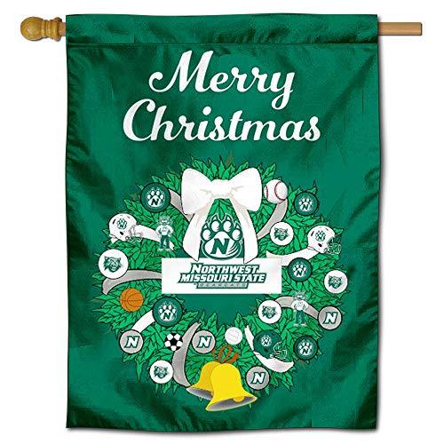Northwest Missouri State Bearcats Happy Holidays Christmas Banner Flag - 757 Sports Collectibles