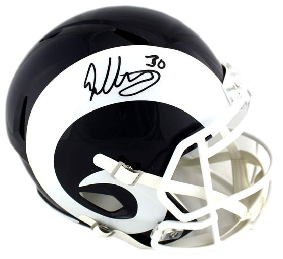 Todd Gurley Autographed/Signed Los Angeles Rams Riddell Full Size Speed NFL Helmet - 757 Sports Collectibles