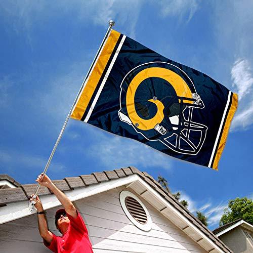 WinCraft Los Angeles Rams Gold Helmet Grommet Pole 3x5 Flag - 757 Sports Collectibles