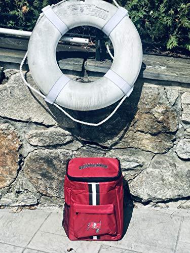 FOCO Cooler Backpack – Portable Soft Sided Ice Chest – Insulated Bag Holds 36 Cans (Tampa Bay Buccaneers) - 757 Sports Collectibles