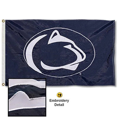 College Flags & Banners Co. PSU Nittany Lions Embroidered and Stitched Nylon Flag - 757 Sports Collectibles