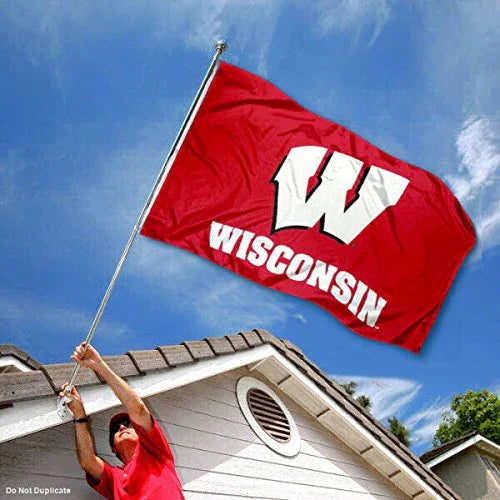 College Flags & Banners Co. Wisconsin Badgers Double Sided Flag - 757 Sports Collectibles