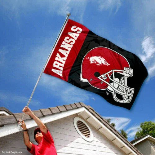 College Flags & Banners Co. Arkansas Helmet 3x5 Flag - 757 Sports Collectibles