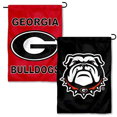 College Flags & Banners Co. Georgia Bulldogs Double Logo Garden Flag - 757 Sports Collectibles