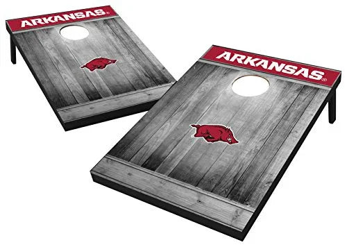 Wild Sports 2'x3' MDF Wood NCAA College Arkansas Razorbacks Cornhole Set - 757 Sports Collectibles
