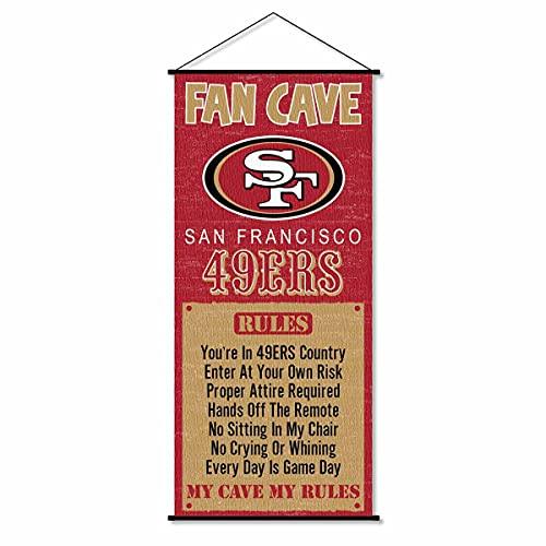 WinCraft San Francisco 49ers Man Cave Fan Banner Wall Door Scroll - 757 Sports Collectibles
