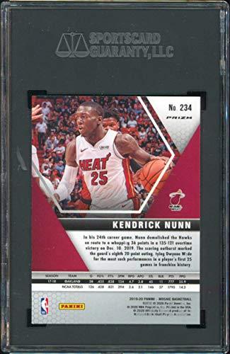 Kendrick Nunn 2019 Panini Mosaic #234 Fast Break Prizm Disco Card 10 SGC - 757 Sports Collectibles