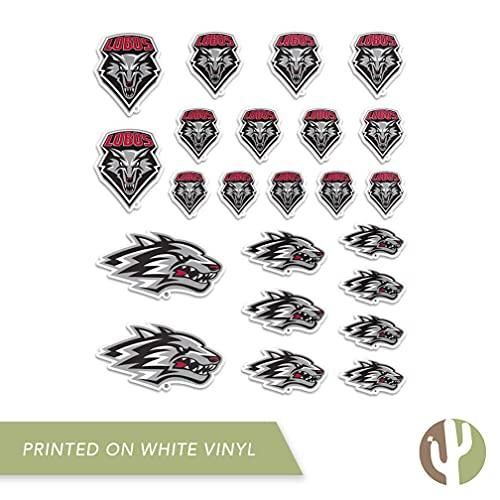 University of New Mexico UNM Lobos Sticker Vinyl Decal Laptop Water Bottle Car Scrapbook (Type 1 Sheet) - 757 Sports Collectibles