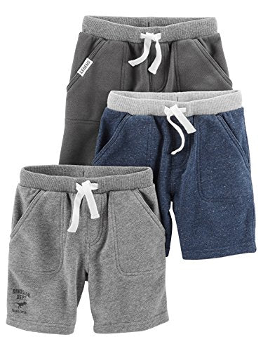 Simple Joys by Carter's Baby Boys' Knit Shorts, Pack of 3, Navy Heather/Charcoal Heather/Grey, 3-6 Months - 757 Sports Collectibles
