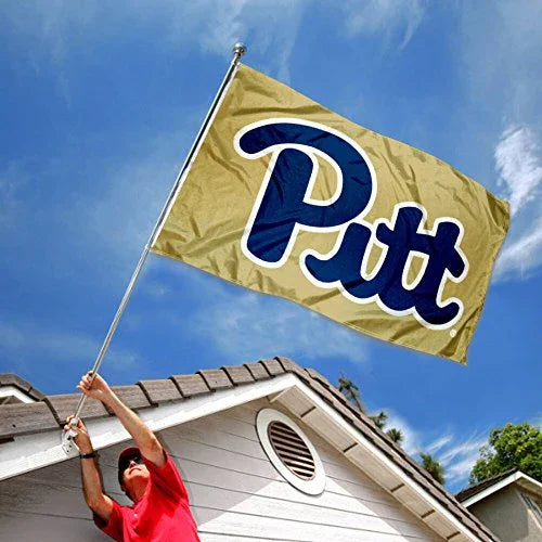 College Flags & Banners Co. Pittsburgh Panthers Gold Flag - 757 Sports Collectibles