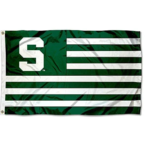 College Flags & Banners Co. Michigan State Spartans Stars and Stripes Nation Flag - 757 Sports Collectibles