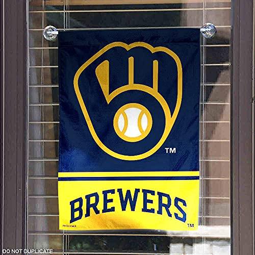 WinCraft Milwaukee Brewers Double Sided Garden Flag - 757 Sports Collectibles