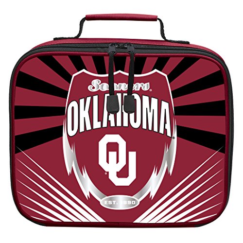 Oklahoma Sooners "Lightning" Lunch Kit, 10" x 8.5" x 3" - 757 Sports Collectibles