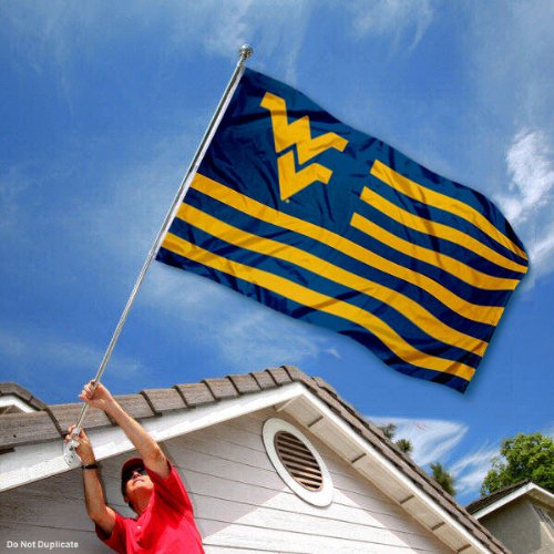 West Virginia Mountaineers Stars and Stripes Nation Flag - 757 Sports Collectibles