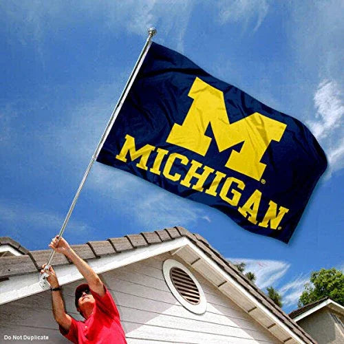 College Flags & Banners Co. Michigan Wolverines Double Sided Flag - 757 Sports Collectibles