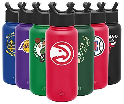 Simple Modern NBA Atlanta Hawks 32oz Water Bottle with Straw Lid Insulated Stainless Steel Summit - 757 Sports Collectibles