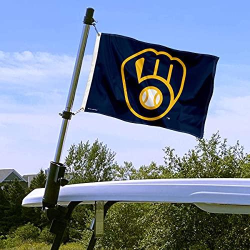 WinCraft Milwaukee Brewers Boat and Golf Cart Flag - 757 Sports Collectibles