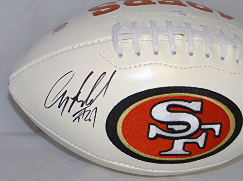 Anquan Boldin Autographed San Francisco 49ers Logo Football- JSA W Auth - 757 Sports Collectibles