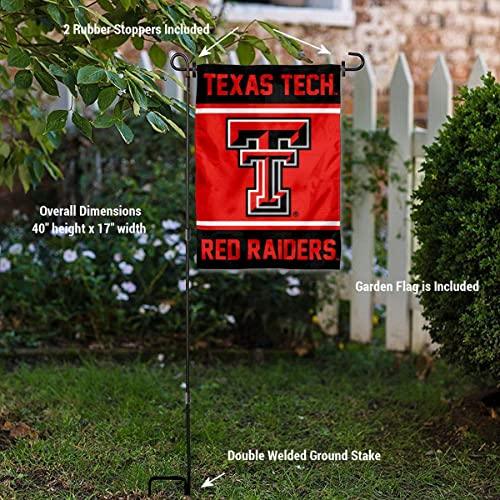 College Flags & Banners Co. Texas Tech Garden Flag and Flag Stand Pole Holder Set - 757 Sports Collectibles
