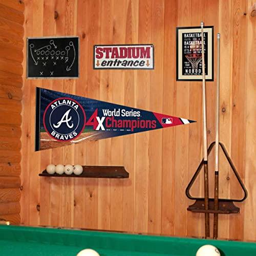 WinCraft Atlanta 4 Time Champions Pennant Flag - 757 Sports Collectibles