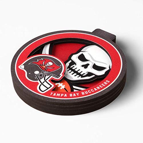 YouTheFan NFL Tampa Bay Buccaneers 3D Logo Series Ornament, team colors - 757 Sports Collectibles