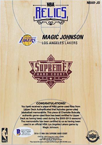 Lakers Magic Johnson Signed 5x7 Upper Deck Supreme Hard Court Card BAS #MJ17480 - 757 Sports Collectibles
