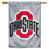 College Flags & Banners Co. Ohio State Buckeyes Gray New Logo Two Sided and Double Sided House Flag - 757 Sports Collectibles