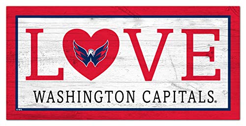 Fan Creations NHL Washington Capitals Unisex Washington Capitals Love Sign, Team Color, 6 x 12 - 757 Sports Collectibles