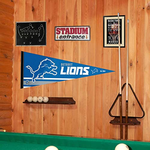 WinCraft Detroit Lions Pennant Banner Flag - 757 Sports Collectibles