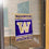 College Flags & Banners Co. Washington Huskies Window Wall Banner Hanging Flag with Suction Cup - 757 Sports Collectibles