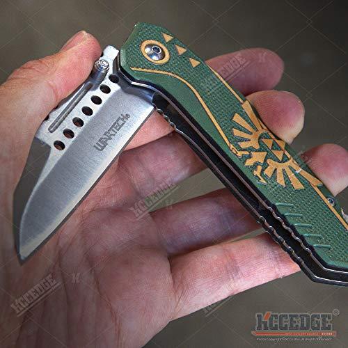 EDC Pocket Knife Camping Accessories Hunting Knife Razor Sharp Edge Folding Knife for Camping Gear Survival Kit Tactical Knife 56003 (Green) - 757 Sports Collectibles