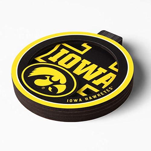 YouTheFan NCAA Iowa Hawkeyes 3D Logo Series Ornament, team colors - 757 Sports Collectibles