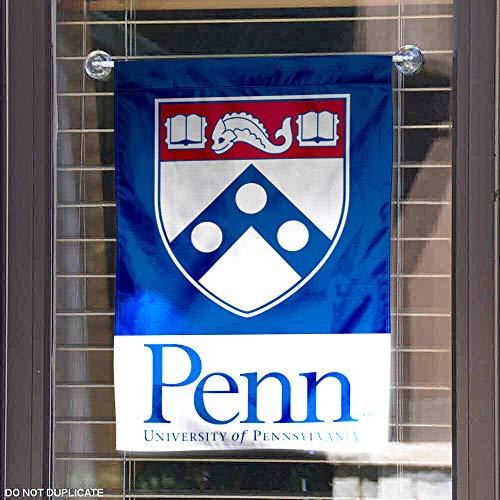 College Flags & Banners Co. Penn Quakers Shield Garden Flag - 757 Sports Collectibles