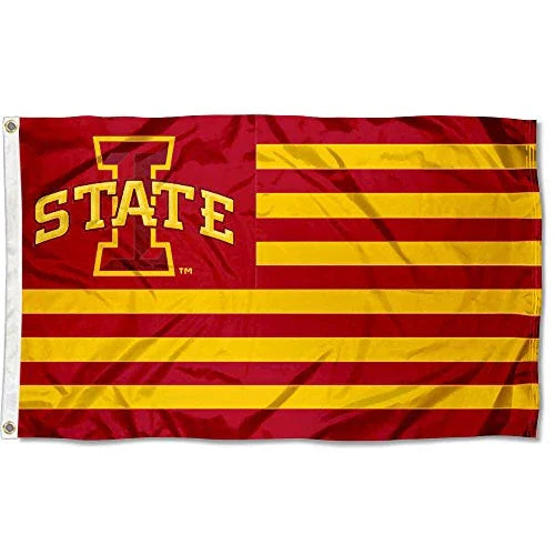Iowa State Cyclones Stars and Stripes Nation Flag - 757 Sports Collectibles